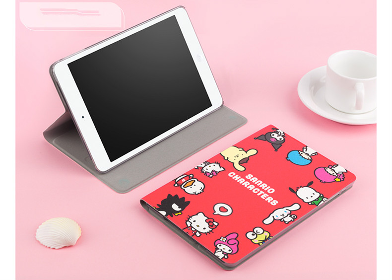 可愛いハローキティ赤いピンク色2017 iPad ケース対応サンリオ キャラクターねこ猫新型 iPad