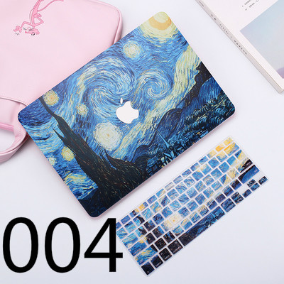 雪山キレイMacBook Pro 13インチケース青色落書き高品質シェルカバー 超薄型