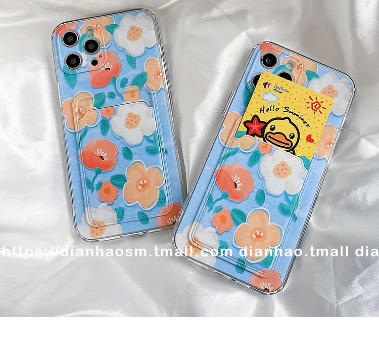 スマホカバー 12/11Pro/MaxケースiPhone 12 mini/11花柄可愛いiPhone背面カード収納