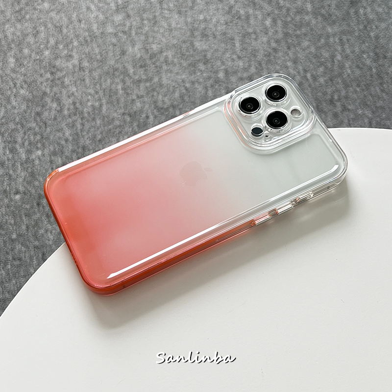 夏向けグラデーション色iPhone13ProMaxケース透明フルーツゼリー色iPhone 13可愛いシンプル