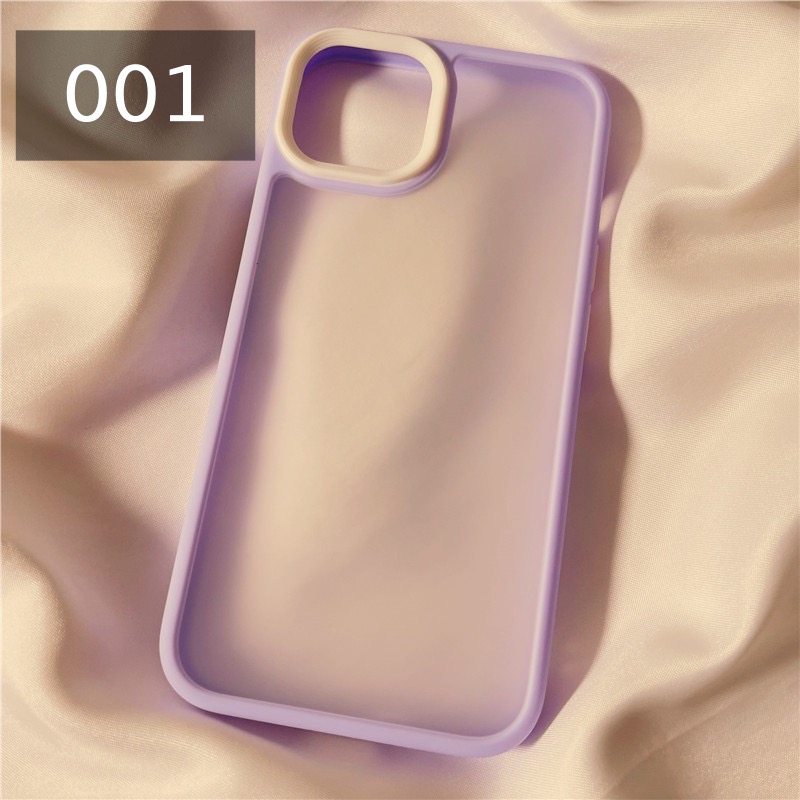 マカロン色iPhone14Proケース半透明シンプル可愛い13promax艶消しクリア
